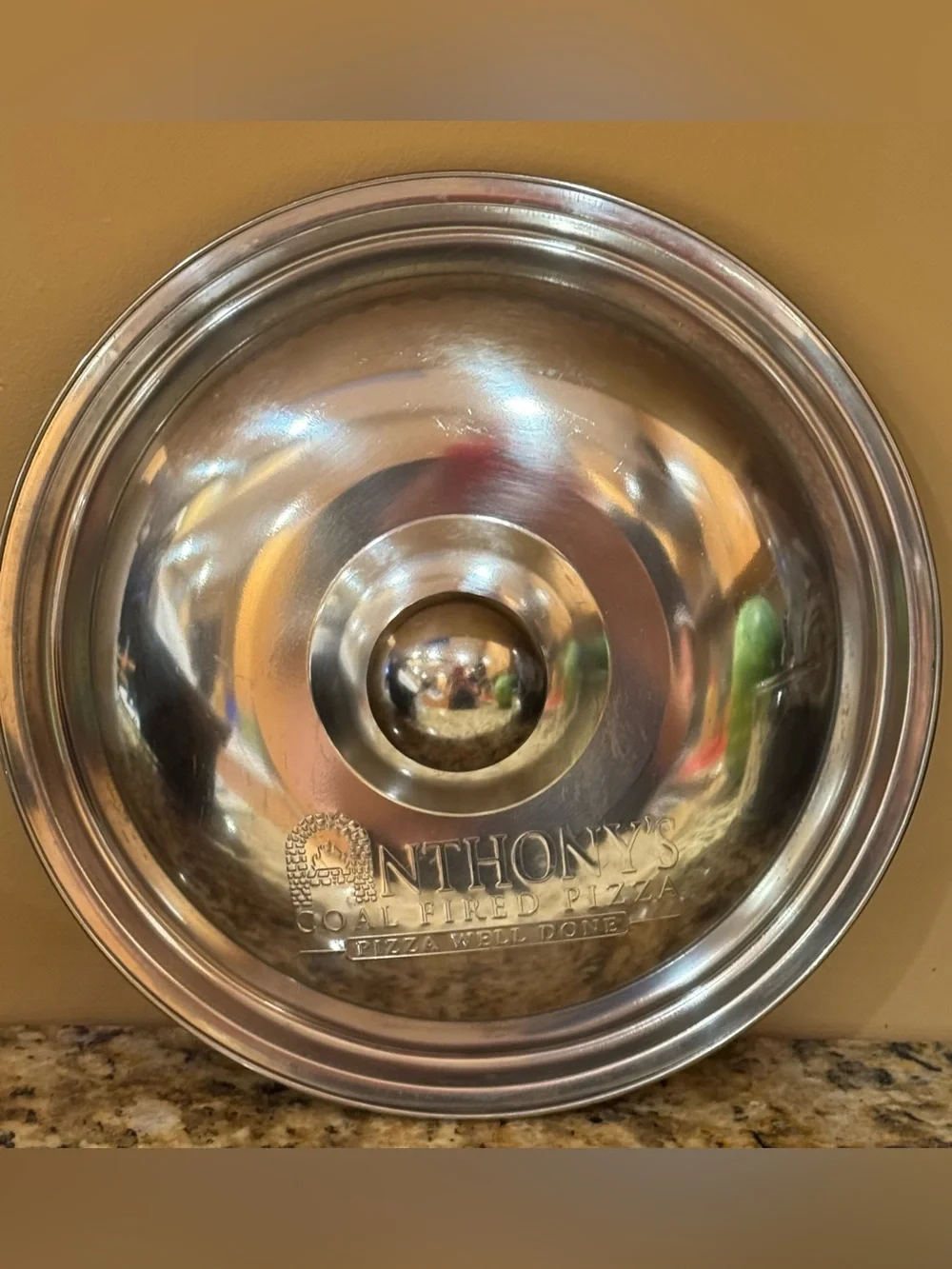 Anthony Coal Fired Pizza: Promo: Stainless Steel Pan 9.5” Lid Only - Silver